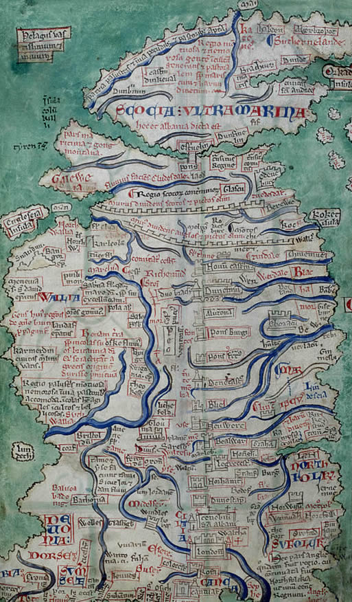 Map of Britain (1257) by Matthew Paris