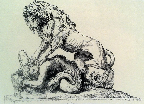 Lion and Typhon by J. Noel Paton