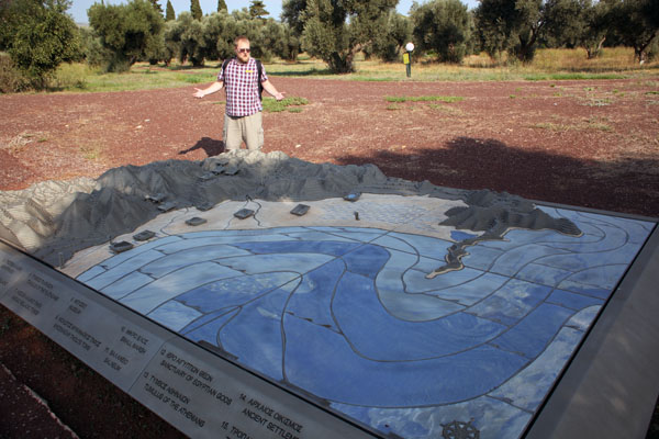 Massive diorama near the tomb of the Athenians