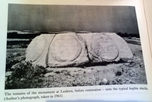Leuctra monument before restoration. Photograph by J. F. Lazenby, 1961.