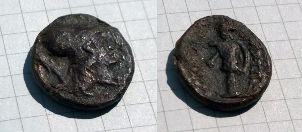My third-century BC Boeotian coin. Click for a higher resolution.
