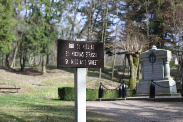 St. Nicolas Street marker at Fleury-devant-Douaumont, France. Photograph taken March 2012.