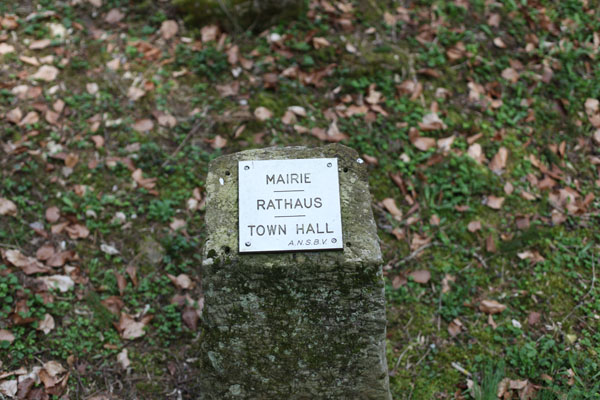 Town Hall marker at Fleury-devant-Douaumont, France. Photograph taken March 2012.