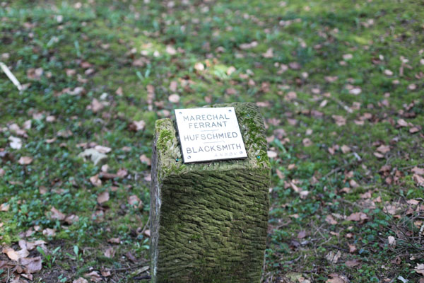 Blacksmith marker at Fleury-devant-Douaumont, France. Photograph taken March 2012.