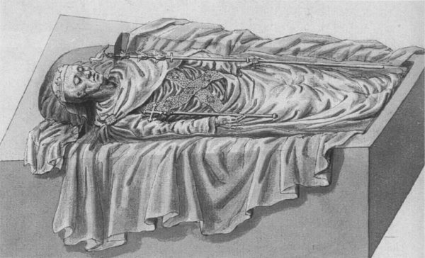 Edward I in his tomb, 1774. Sketch by William Blake.