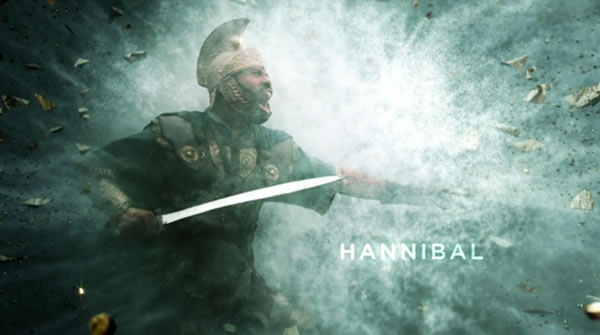 Hannibal played by Nicholas Pinnock in History Channel’s Barbarians Rising (2016).